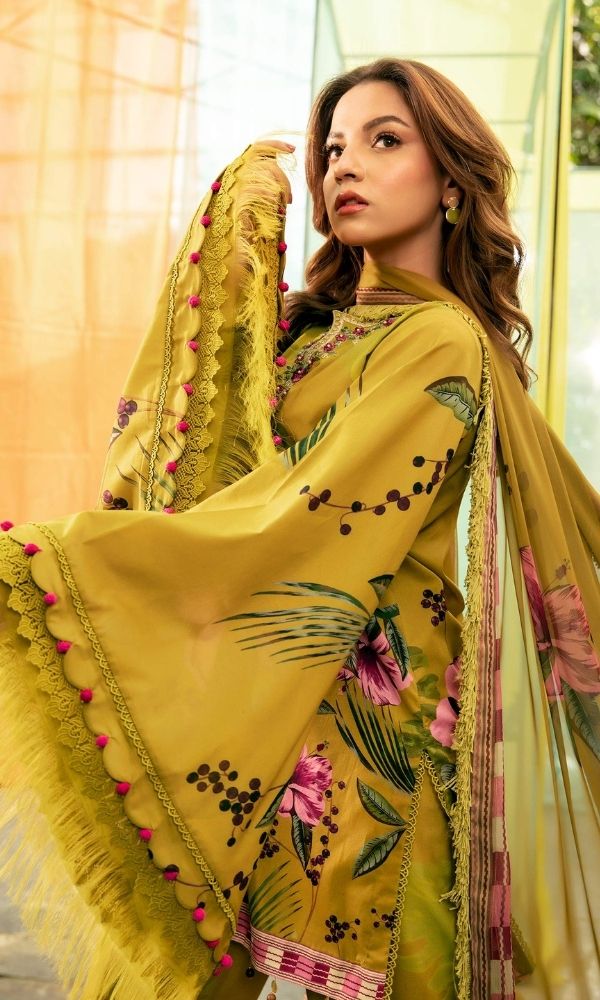 Lawn 3pc unstitched luxury digital printed suit