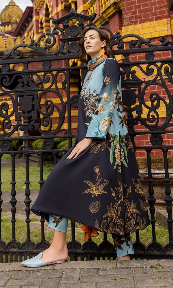 Lawn 3pc unstitched luxury digital printed suit
