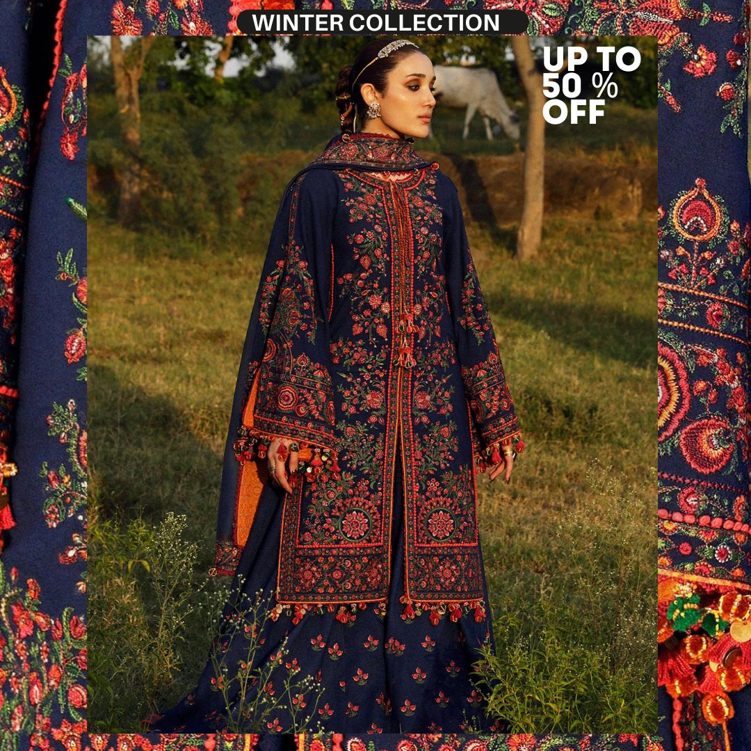 Dhanak 3pc unstitched heavy embroidered suit same embroidered shawl