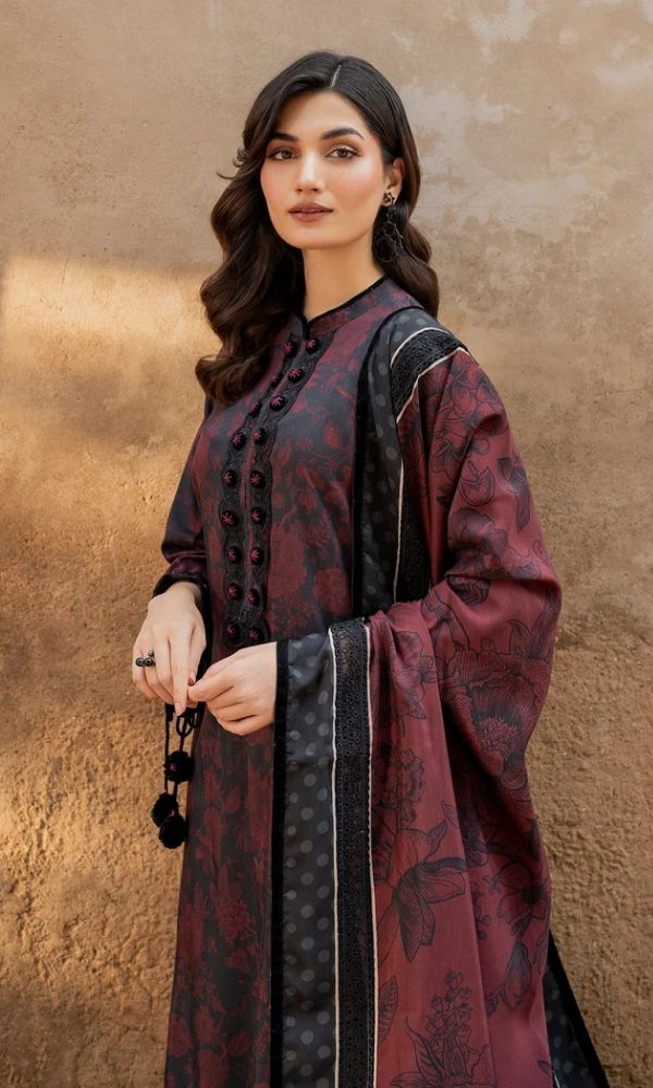 Khaddar 3pc unstitched digital printed suit