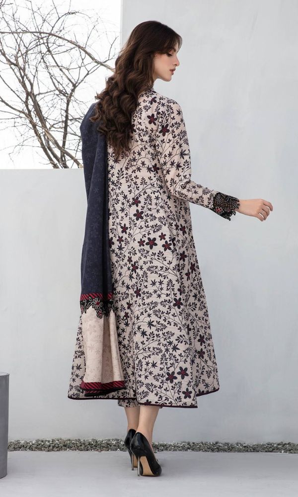 Baroque lawn unstitched 3pc digital printed suit