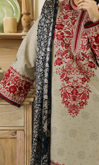 Lawn 3pc unstitched heavy embroidered suit