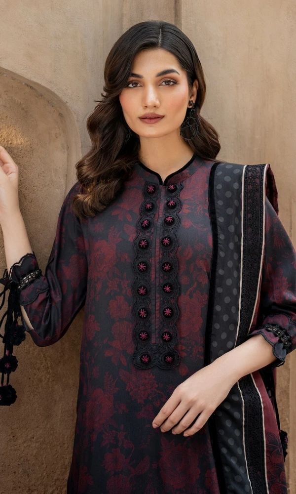 Khaddar 3pc unstitched digital printed suit