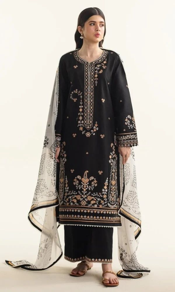 Lawn 3pc unstitched fully embroidered suit