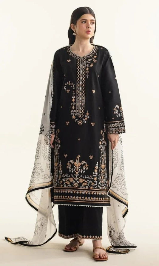 Lawn 3pc unstitched fully embroidered suit