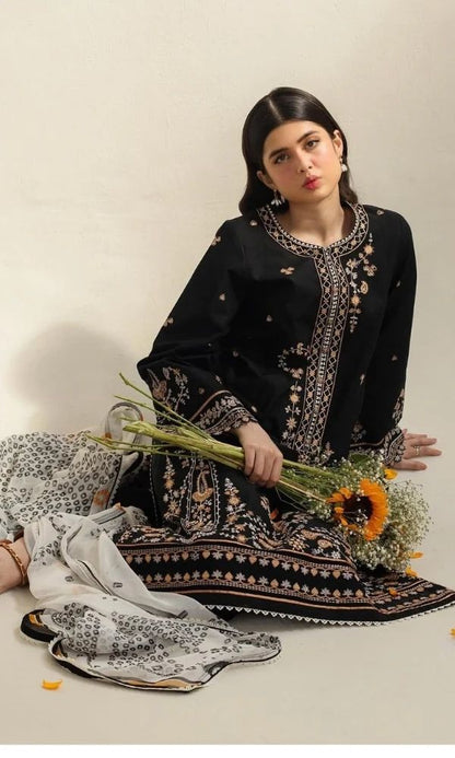 Lawn 3pc unstitched fully embroidered suit