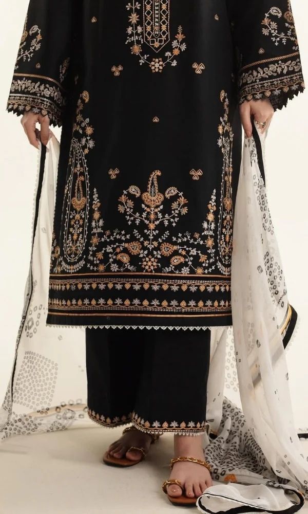 Lawn 3pc unstitched fully embroidered suit