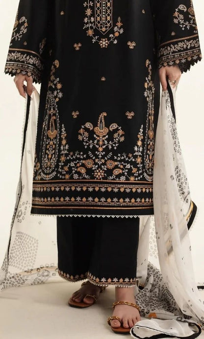Lawn 3pc unstitched fully embroidered suit