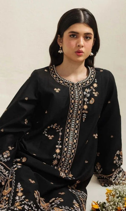 Lawn 3pc unstitched fully embroidered suit