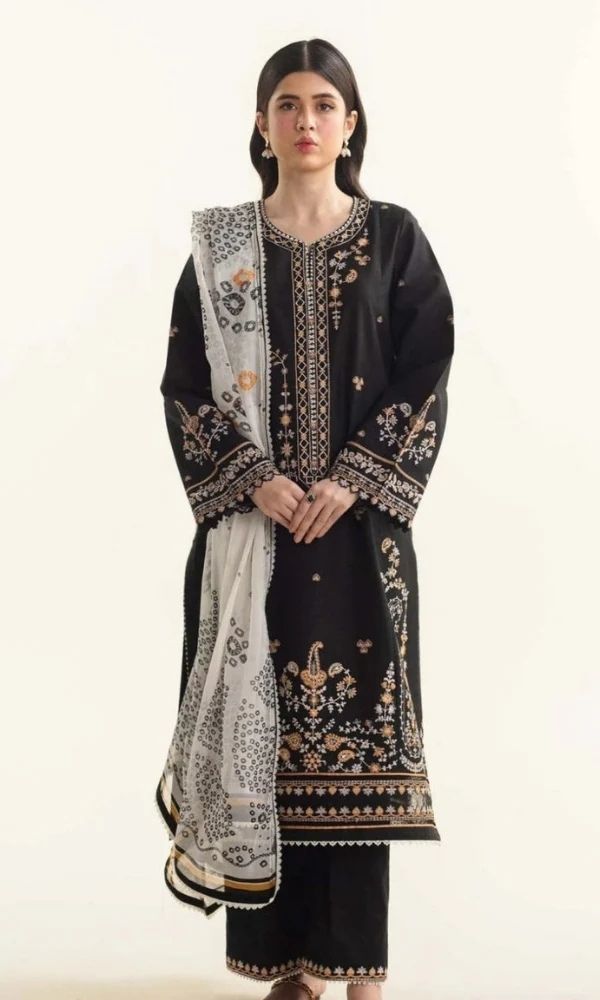 Lawn 3pc unstitched fully embroidered suit