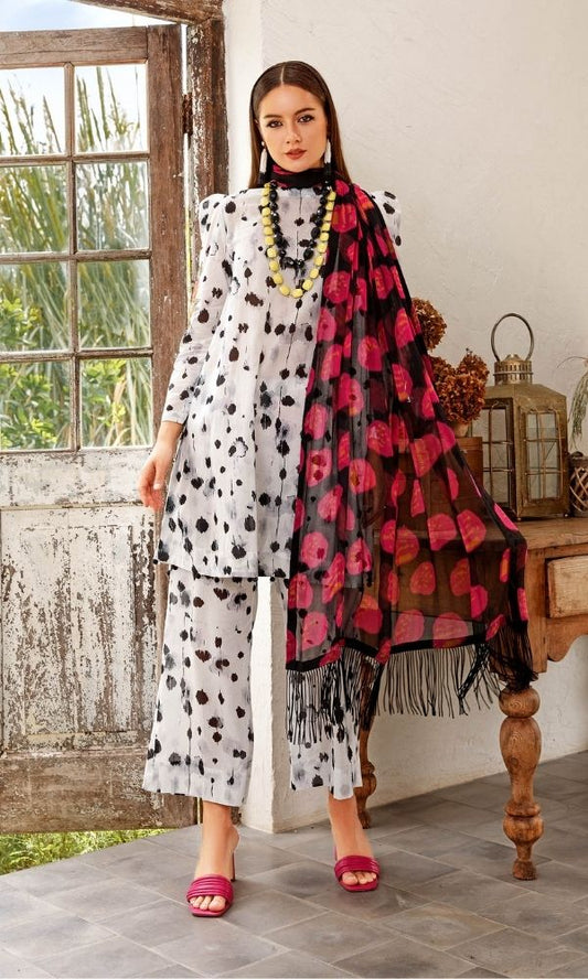 Maria b Lawn 2pc Digital printed suit - Summer 2024