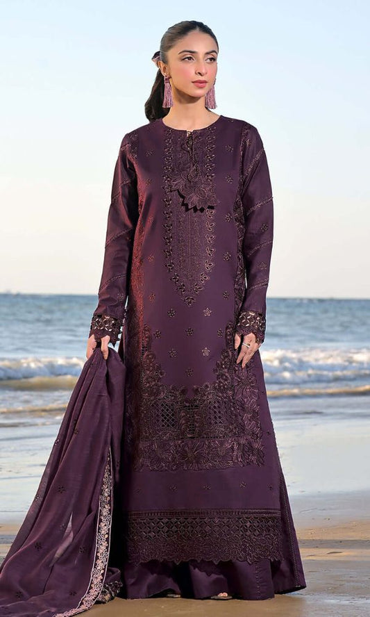 Lawn fully sequence chiken kari embroidered suit with lawn sequence embroidered dupatta